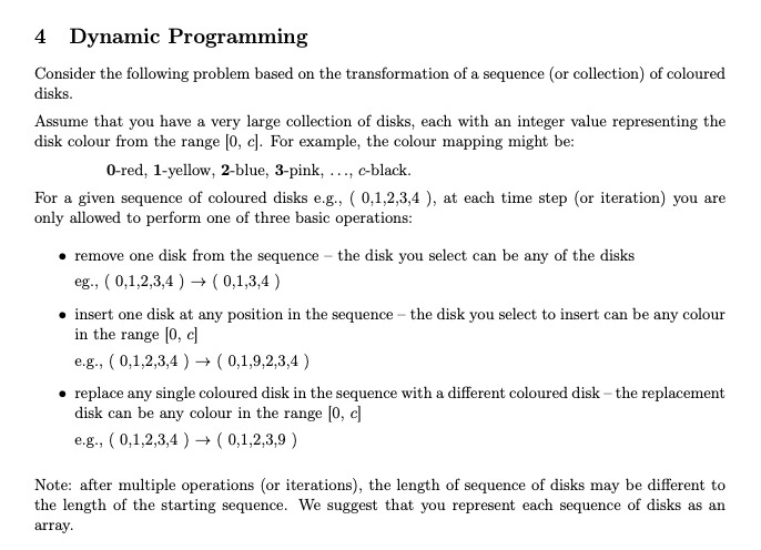 Solved 4 Dynamic Programming Consider the following problem | Chegg.com