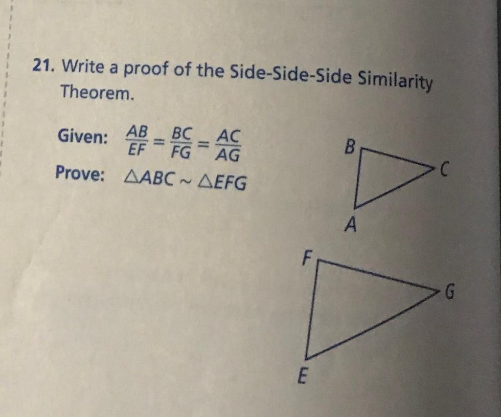 Side Side Side Similarity Theorem
