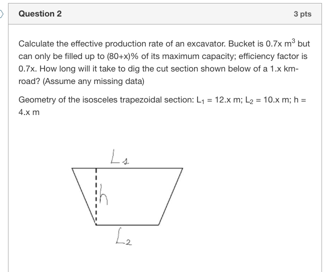 Solved NOTEX=6, the bucket volume is 0.76 m3, filling