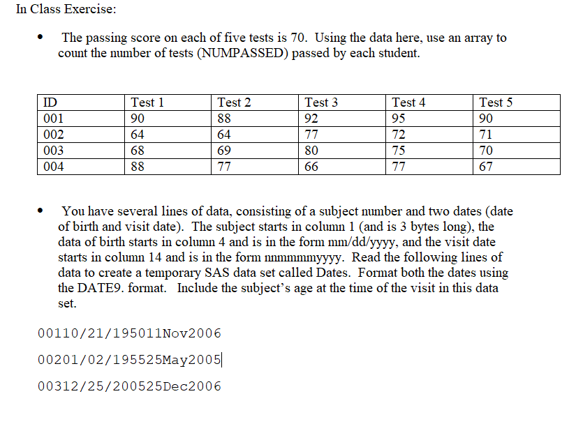 In Class Exercise: The passing score on each of five | Chegg.com