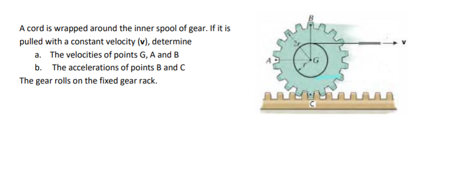 Solved A cord is wrapped around the inner spool of gear. If | Chegg.com