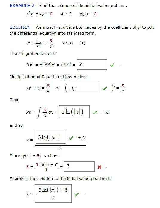 Solved Example 2 Find The Solution Of The Initial Value P Chegg Com