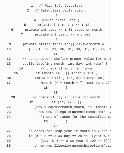 Solved Modify the Date class in Fig. 8.7 by adding a new | Chegg.com