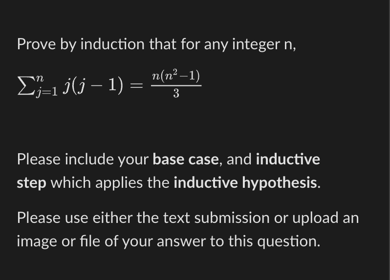 Solved Prove By Induction That For Any Integer N 6155