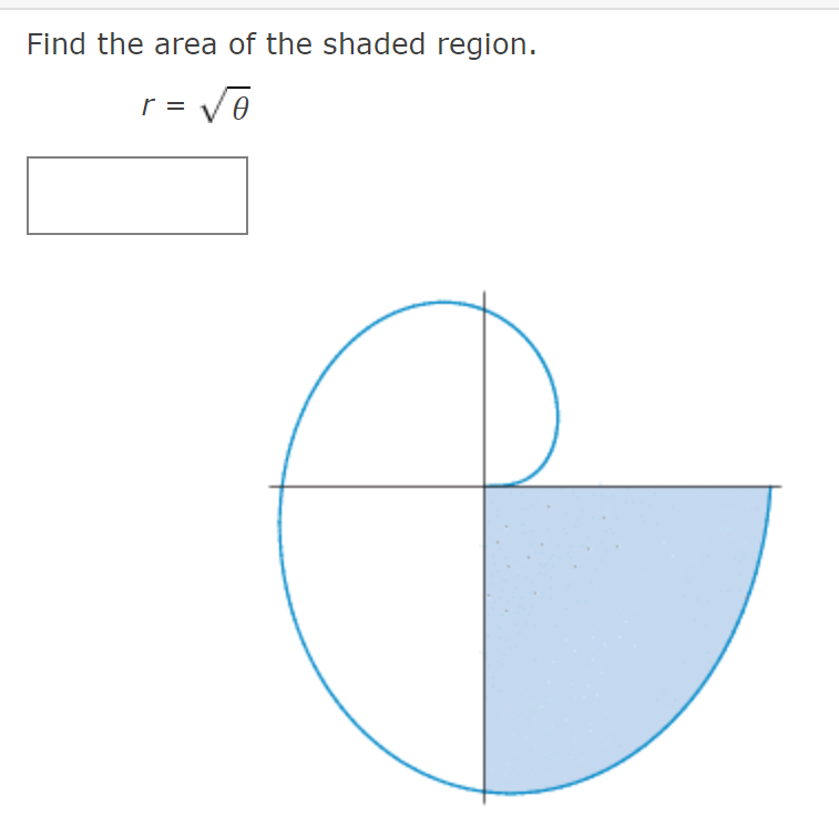 Solved Find The Area Of The Shaded Region R Sqrt