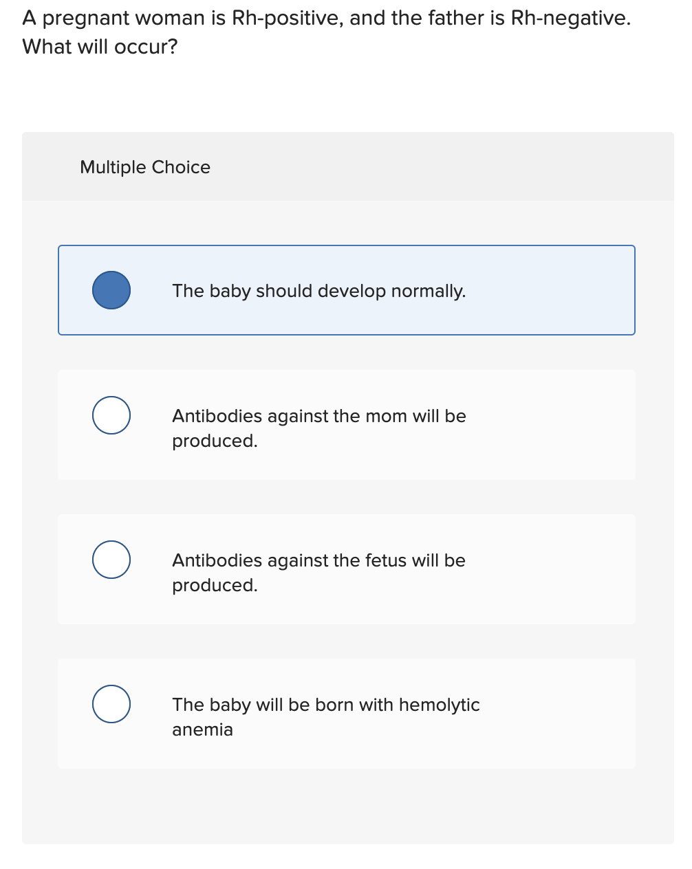 Solved A pregnant woman is Rh-positive, and the father is | Chegg.com