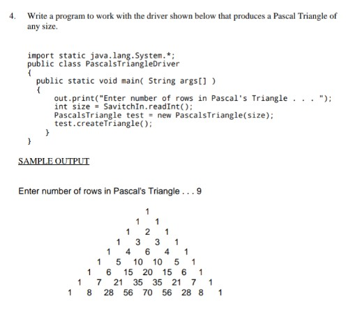 Solved 4. Write a program to work with the driver shown | Chegg.com
