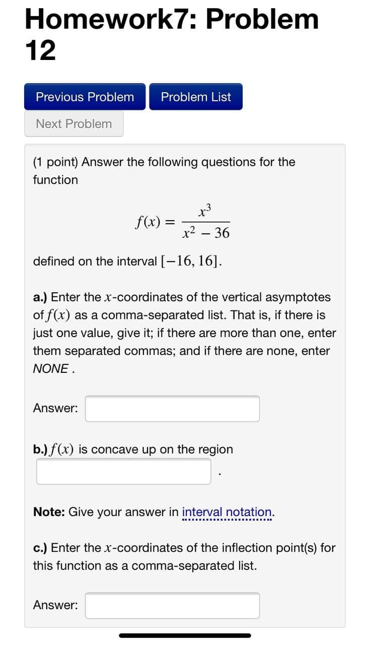 Solved Homework7: Problem 12 Previous Problem Problem List | Chegg.com