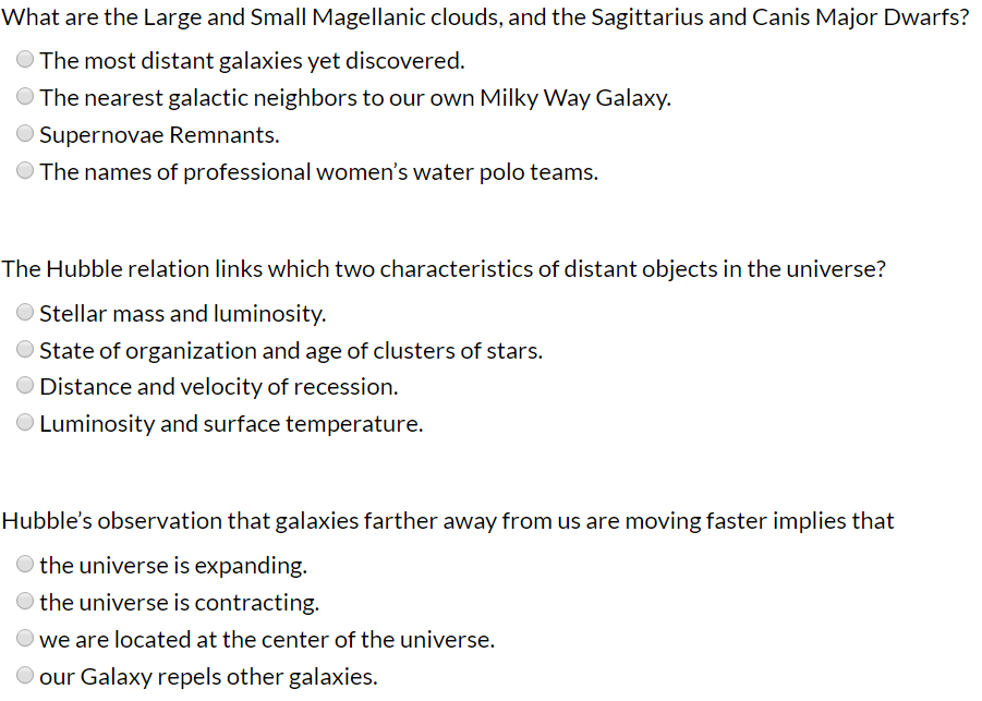 Solved What are the Large and Small Magellanic clouds, and | Chegg.com