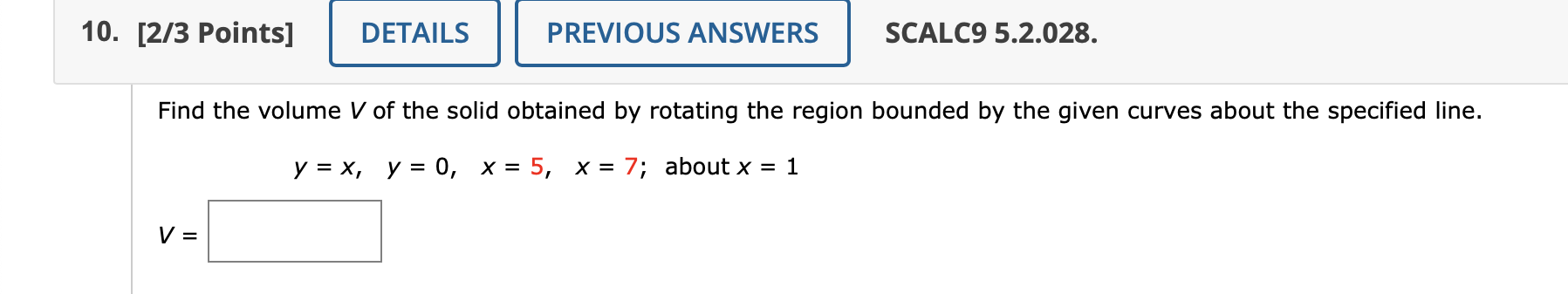 Solved 9. [2/3 Points] DETAILS PREVIOUS ANSWERS SCALC9 | Chegg.com