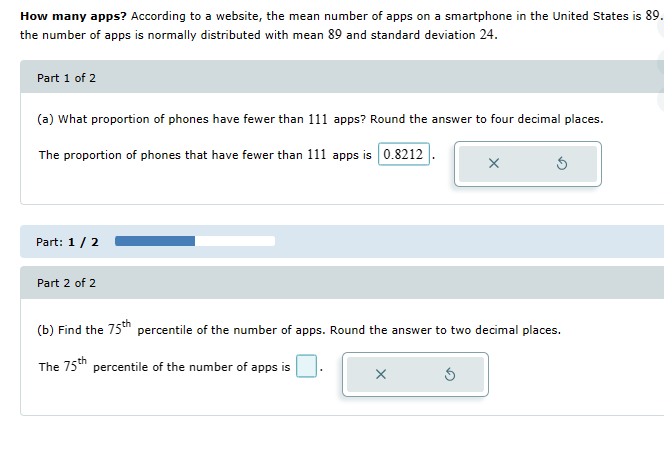 Solved How many apps? According to a website, the mean | Chegg.com