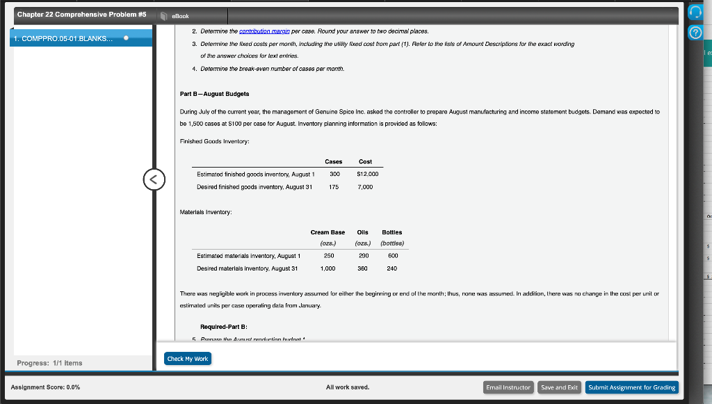 Solved Chapter 22 Comprehensive Problem #5 eBook 1. | Chegg.com