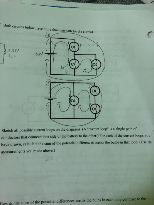. Both circuits below have more than one path for the