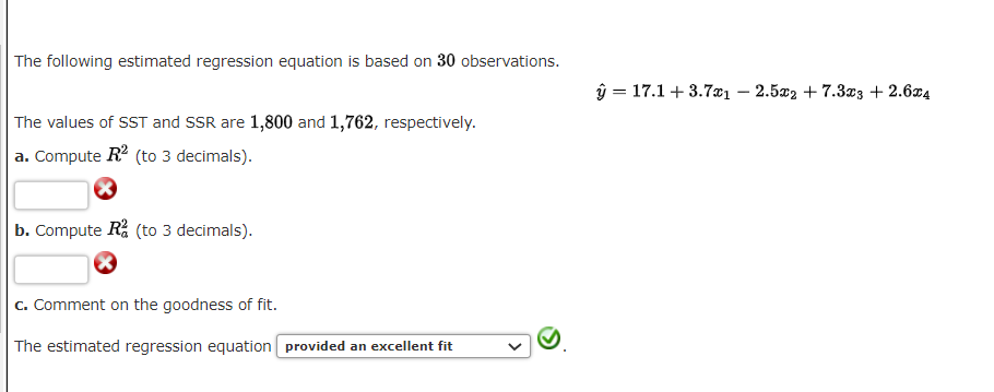 Solved The Following Estimated Regression Equation Is Based | Chegg.com