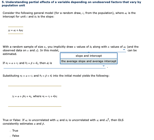 Solved 5. Understanding partial effects of a variable | Chegg.com