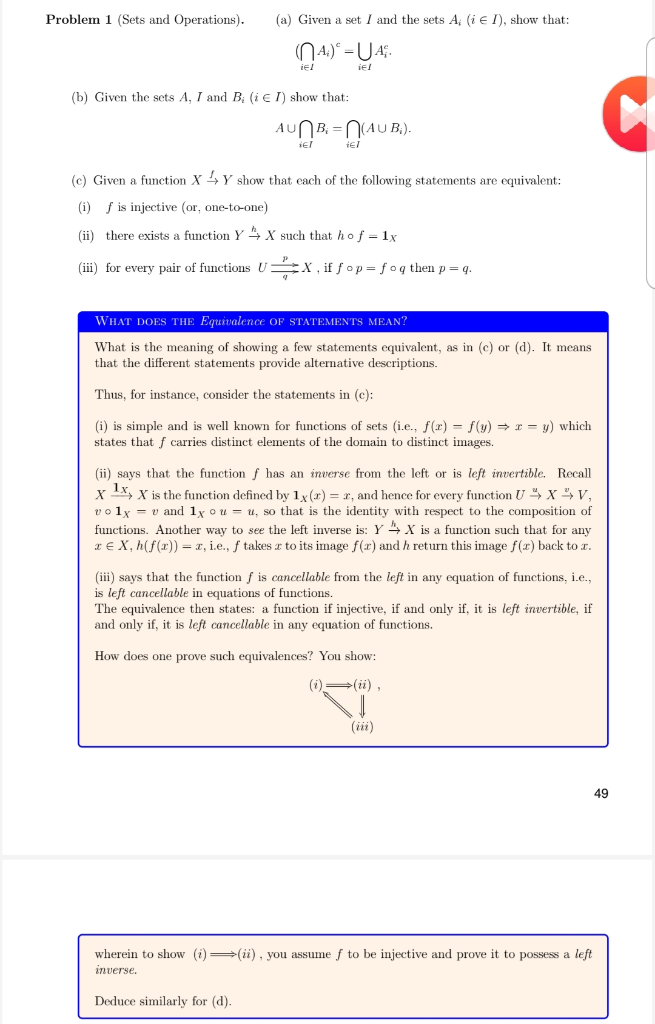 Solved Problem 1 (Sets And Operations). (a) Given A Set 1 | Chegg.com