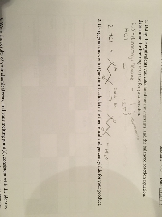 Solved 1 Using The Equivalents You Calculated For The