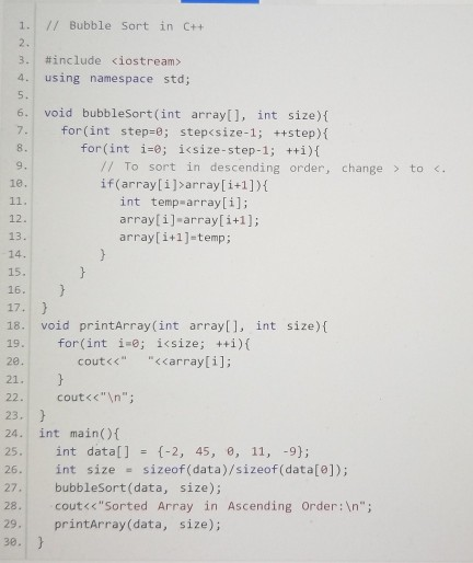 Bubble Sort Code example in C & CPP - Understand the algorithm too