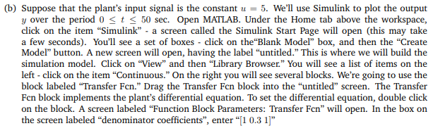 Solved In this problem we will use the Simulink part of | Chegg.com
