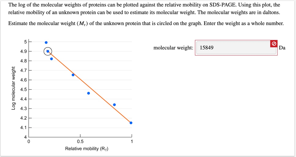Solved The log of the molecular weights of proteins can be