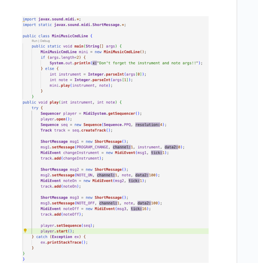 Solved Use the code below to create musical notes with | Chegg.com