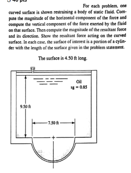 Solved For Each Problem, One Curved Surface Is Shown | Chegg.com