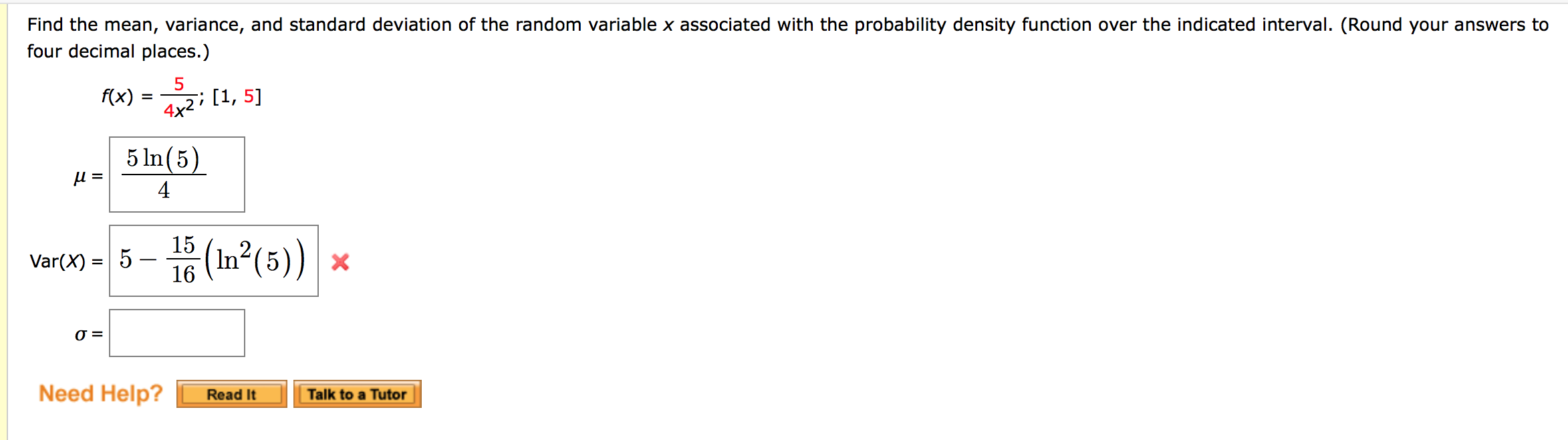 Solved Find The Mean, Variance, And Standard Deviation Of | Chegg.com