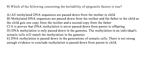 Solved 9) Which Of The Following Concerning The Heritability | Chegg.com