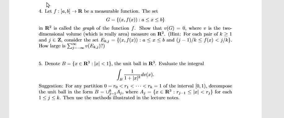 4 Let F A B R Be A Measurable Function Th Chegg Com