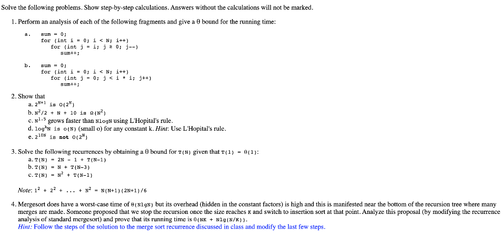 Solved Solve the following problems. Show step-by-step | Chegg.com