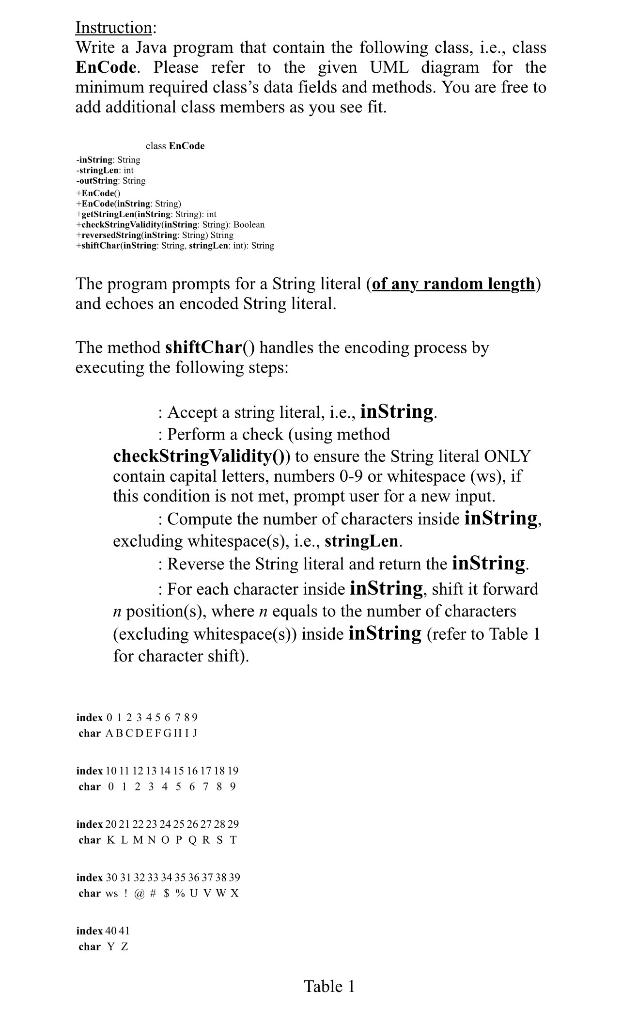 Solved Instruction: Write a Java program that contain the | Chegg.com