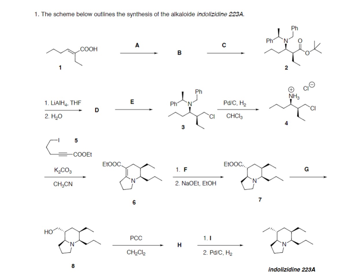 Solved a) (18 ﻿points) ﻿Propose reagents and write | Chegg.com