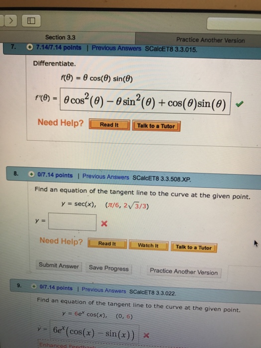 Solved Practice Another Version Section 33 7 ㅡ 07.147.14 | Chegg.com