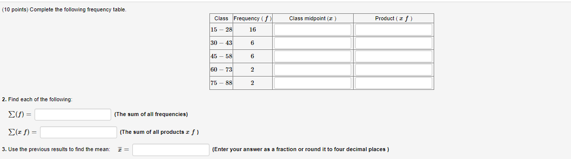 Solved (10 points) Consider the following data set: 29 31 32 | Chegg.com