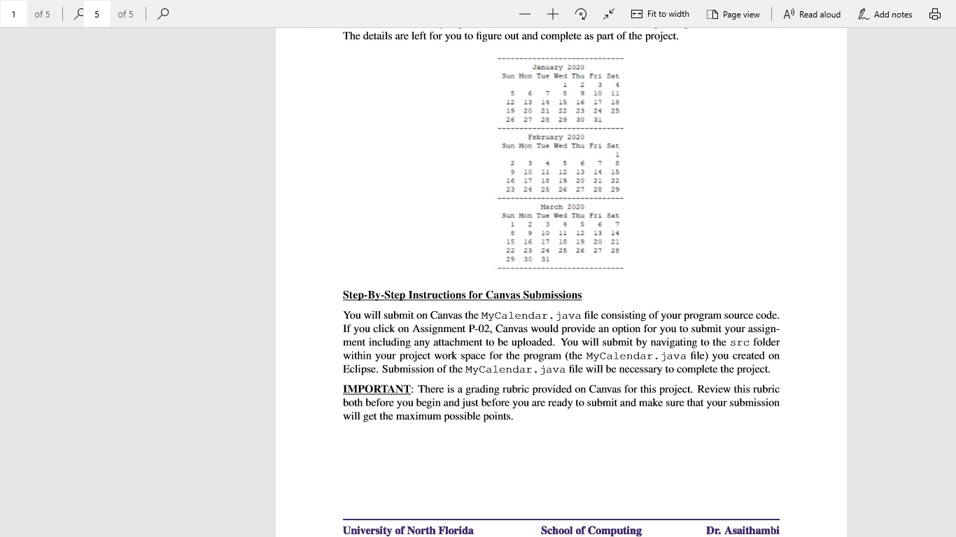 CB Page view A of 5 - Fit to width 1. Add notes of 5 Read aloud The details are left for you to figure out and complete as pa