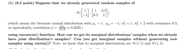 Solved Suppose that we already generated random samples of | Chegg.com