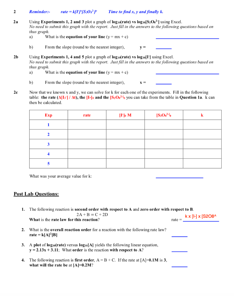 Solved 2 2a Reminder Rate K Ip 071 Time To Find X Y Chegg Com