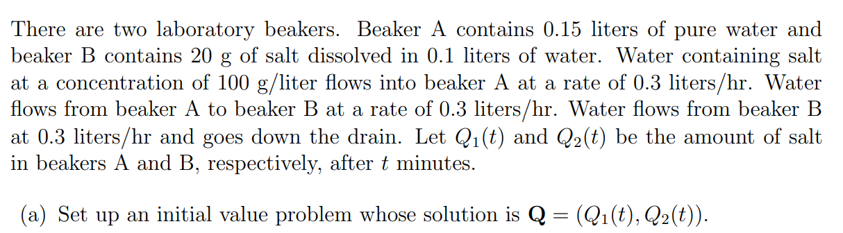 Solved There Are Two Laboratory Beakers. Beaker A Contains | Chegg.com