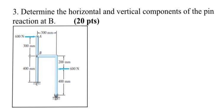 Solved 3. Determine the horizontal and vertical components | Chegg.com