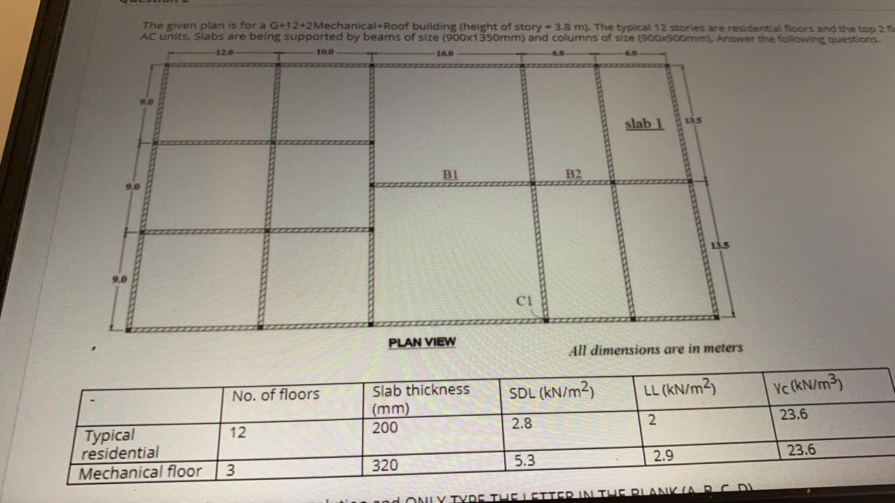 The Given Plan Is For A G 12 2 Mechanical Roof Chegg Com