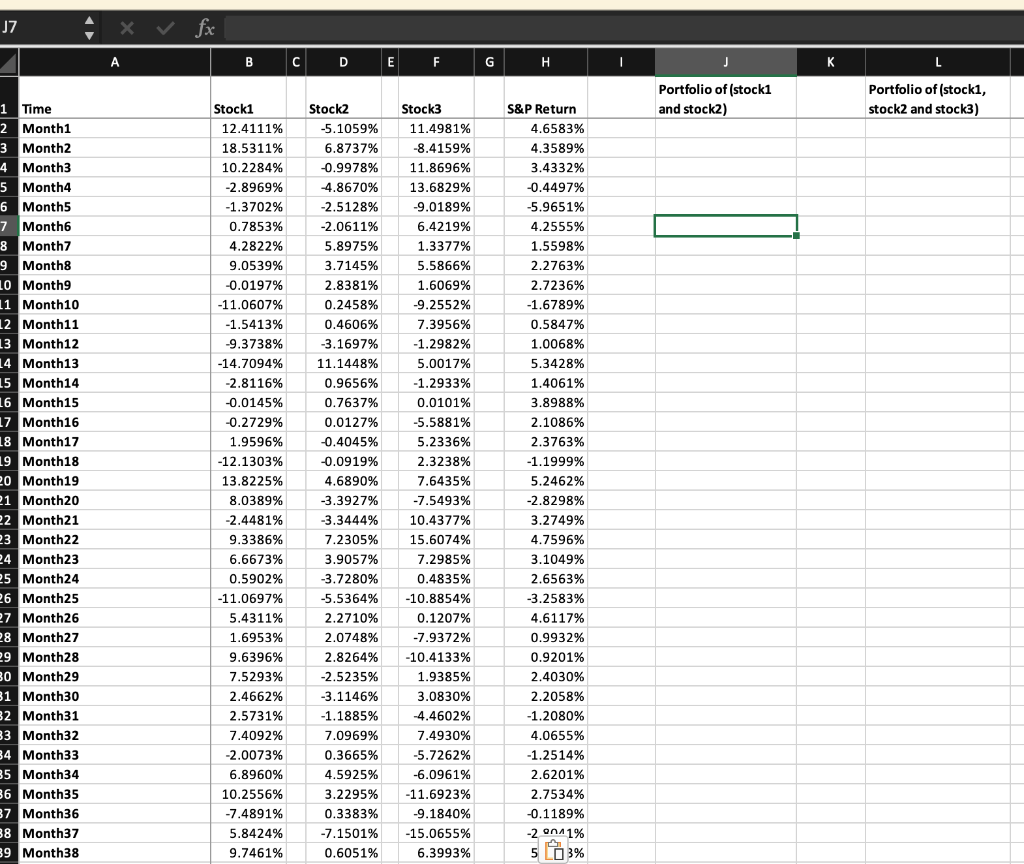 Please build two portfolios: 1. Two stock portfolio | Chegg.com