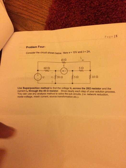Solved Page 15 Problem Four: Consider the circuit shown | Chegg.com