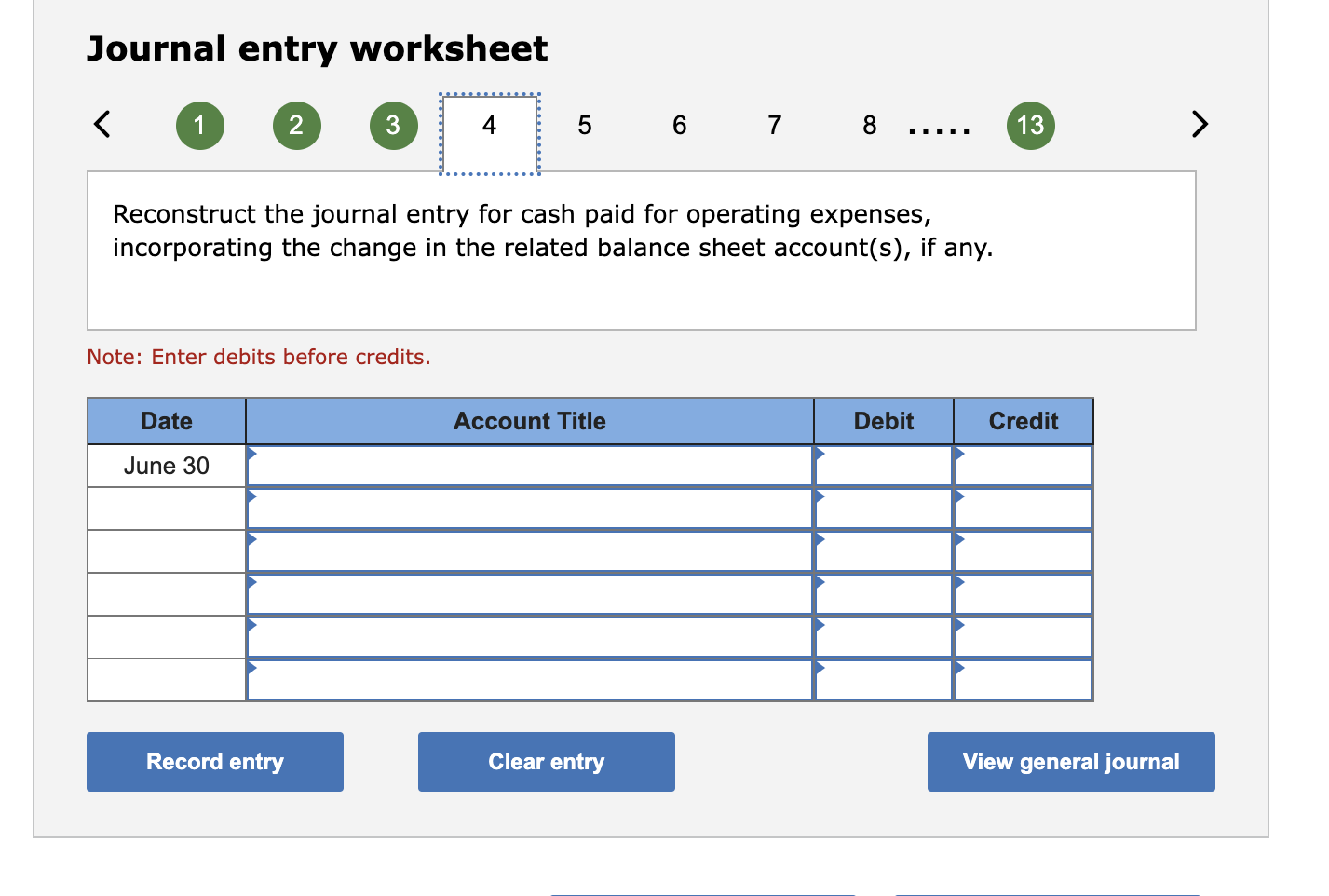 Solved Journal entry worksheet