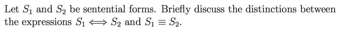 Solved Let Sy and S2 be sentential forms. Briefly discuss | Chegg.com