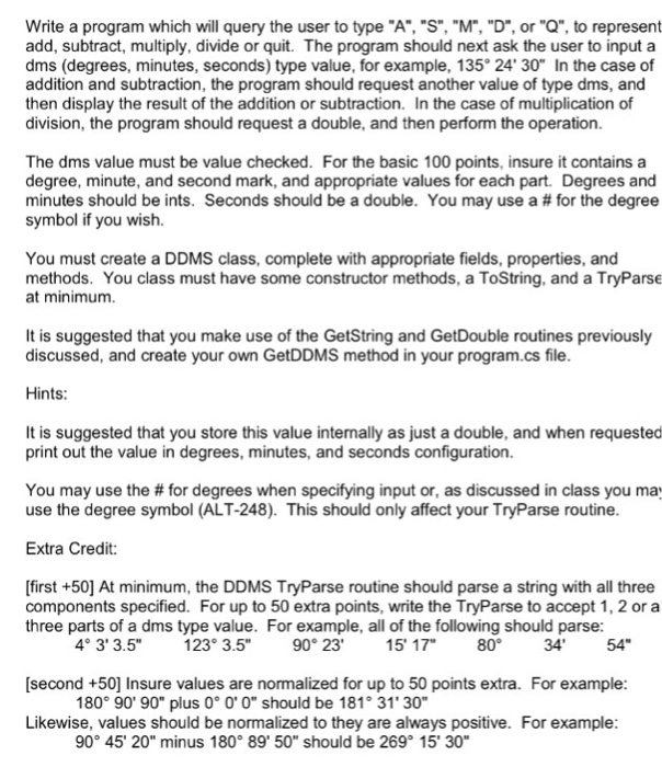 Solved Write a program which will query the user to type | Chegg.com