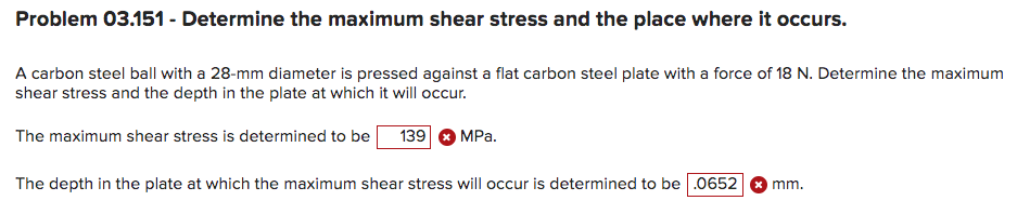 Solved Problem 03.151 - Determine the maximum shear stress | Chegg.com