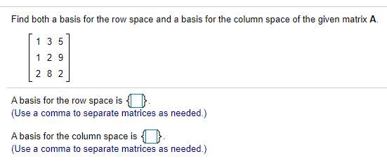 Solved Find both a basis for the row space and a basis for | Chegg.com