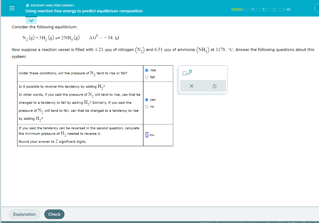 Solved ENTROPY AND FREE ENERGY Using reaction free energy to Chegg com