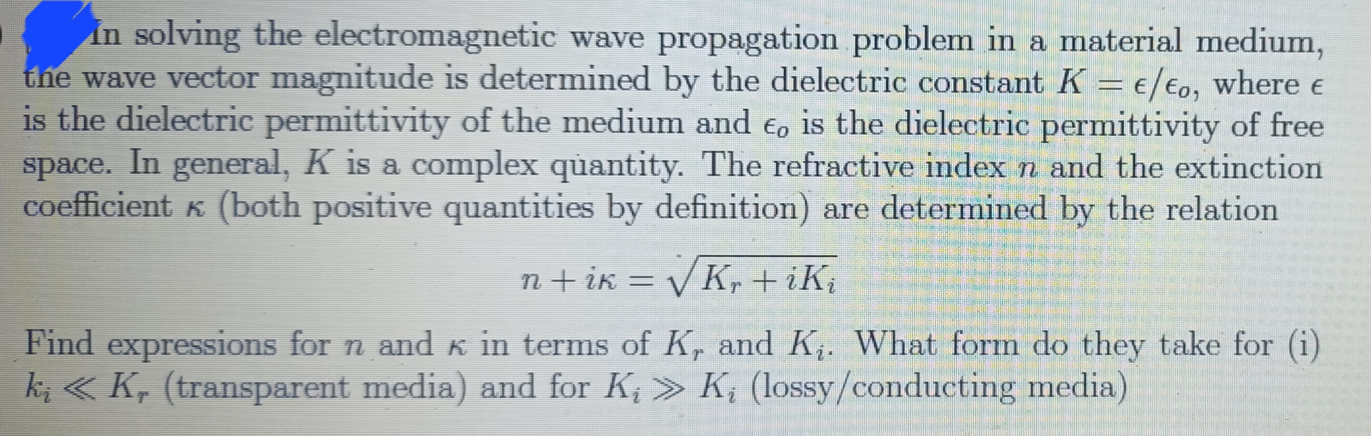 Solved In Solving The Electromagnetic Wave Propagation | Chegg.com