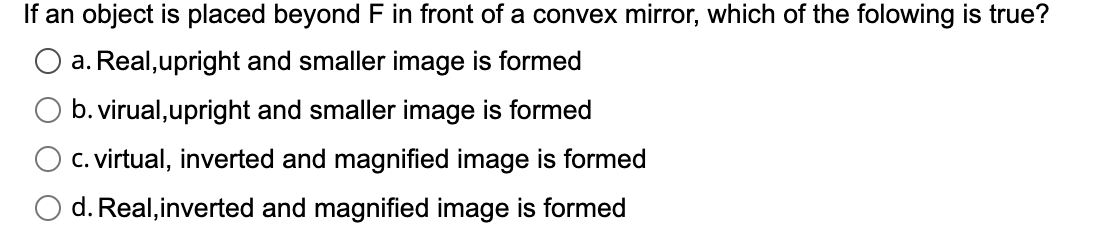 Solved If an object is placed beyond F in front of a convex | Chegg.com